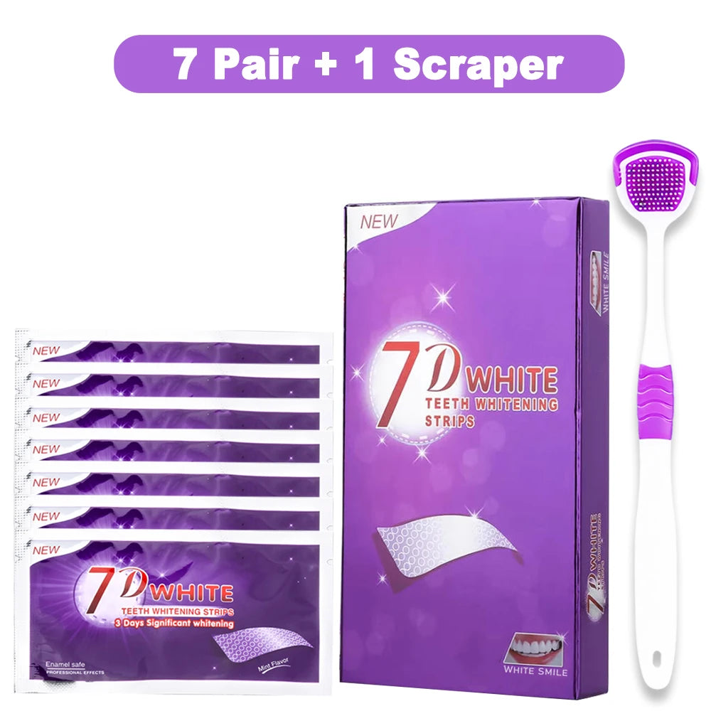 Purple Teeth Whitening Strip No Sensitive Teeth Bleaching Strip Colour Corrector Instant Teeth Clean Strip,At-Home Teeth Whiter