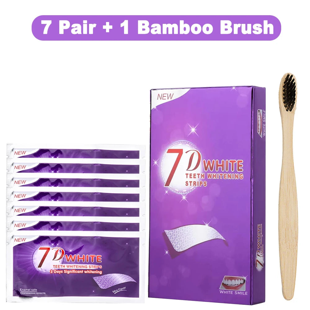 Purple Teeth Whitening Strip No Sensitive Teeth Bleaching Strip Colour Corrector Instant Teeth Clean Strip,At-Home Teeth Whiter