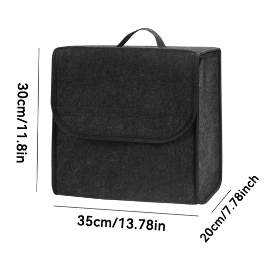 Felt Car Boot Organizer Foldable Trunk Storage Box Upgraded Felt Multi-Use Car Accessory for Tools Shopping & Maintenance, 2 Siz