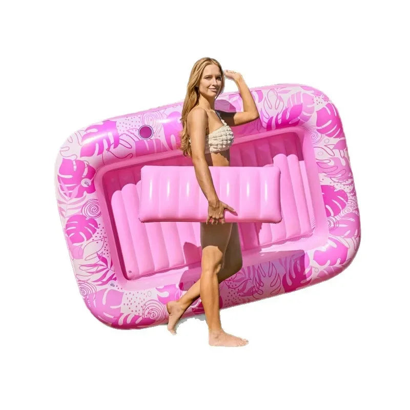 Inflatable Water Bed Bathtub Adult Tanning Pool Lounger Portable Outdoor Sunbathing Relaxation Furniture