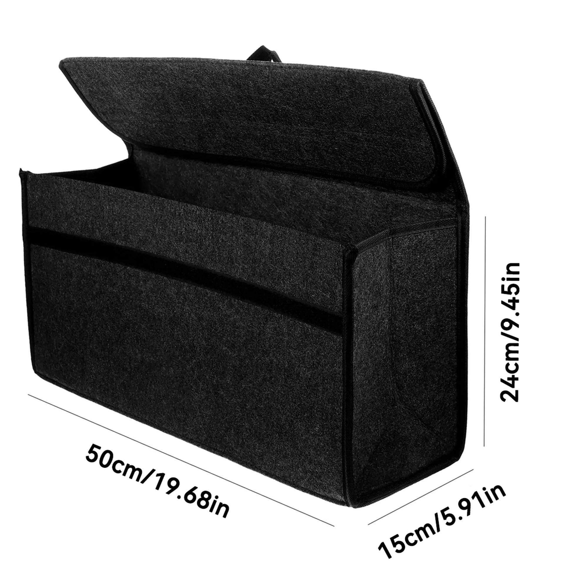 Felt Car Boot Organizer Foldable Trunk Storage Box Upgraded Felt Multi-Use Car Accessory for Tools Shopping & Maintenance, 2 Siz