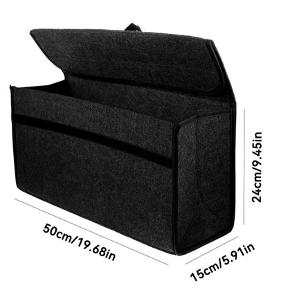 Felt Car Boot Organizer Foldable Trunk Storage Box Upgraded Felt Multi-Use Car Accessory for Tools Shopping & Maintenance, 2 Siz